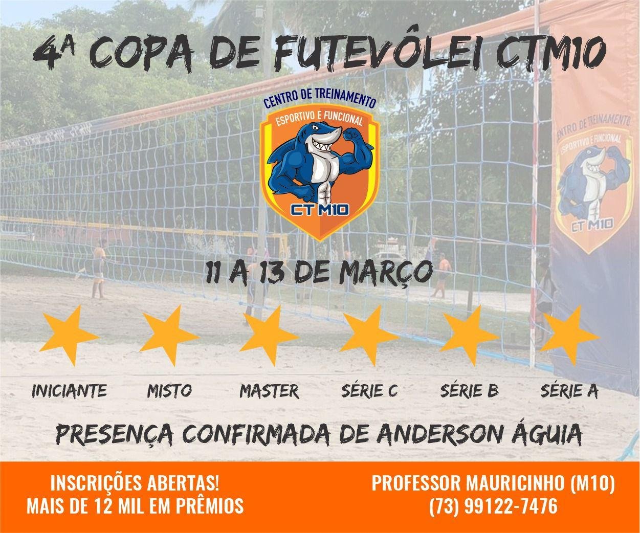 ILHÉUS: CTM10 REALIZA TORNEIO DE FUTEVÔLEI NESTE FIM DE SEMANA
