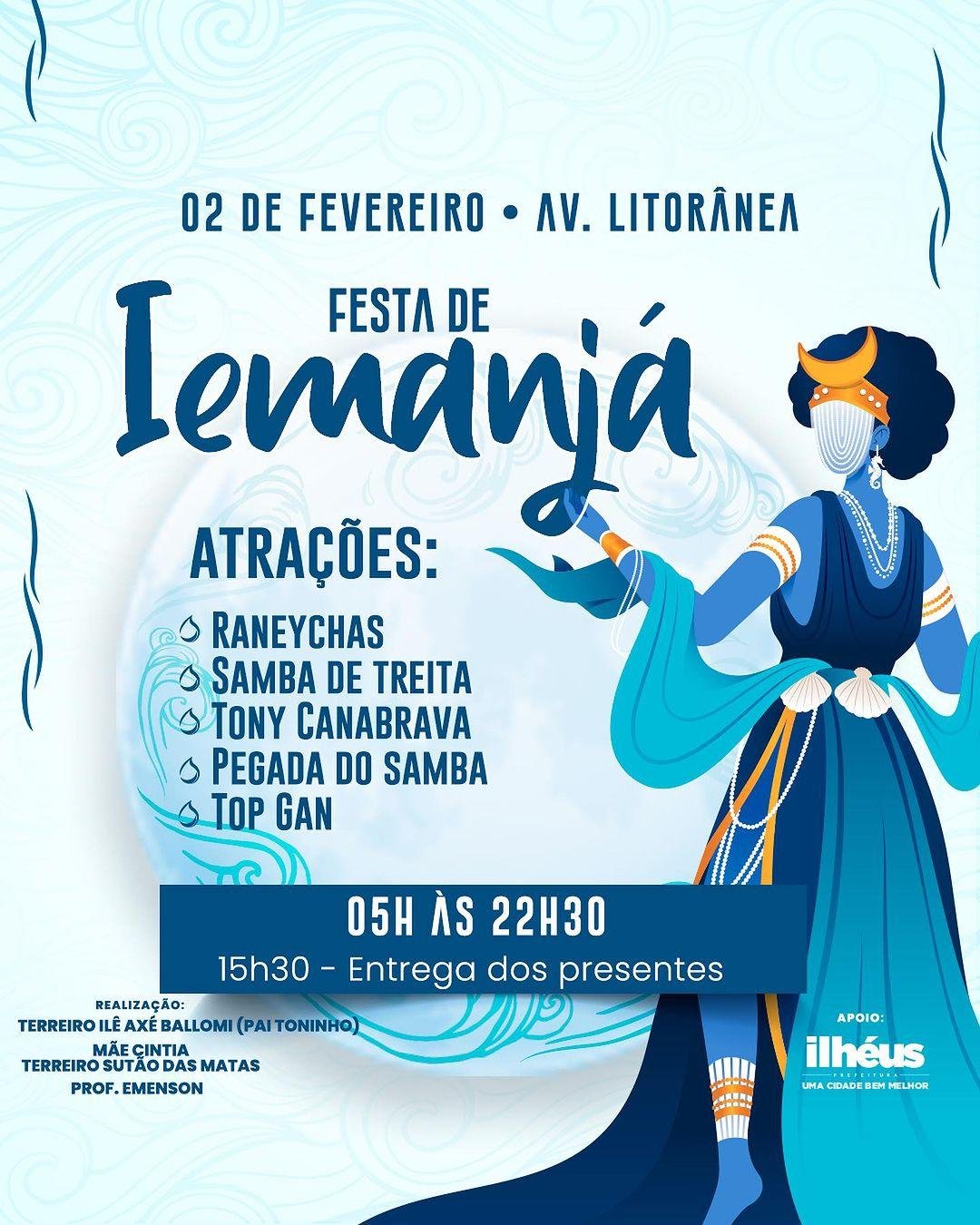 FESTA DE YEMANJÁ SERÁ REALIZADA EM ILHÉUS