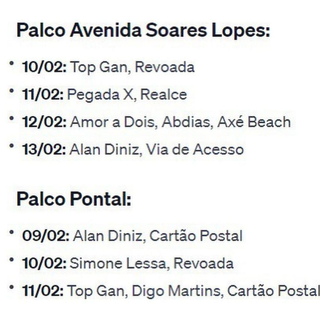 SAIU A PROGRAMAÇÃO DO CARNAVAL DE ILHÉUS 2024