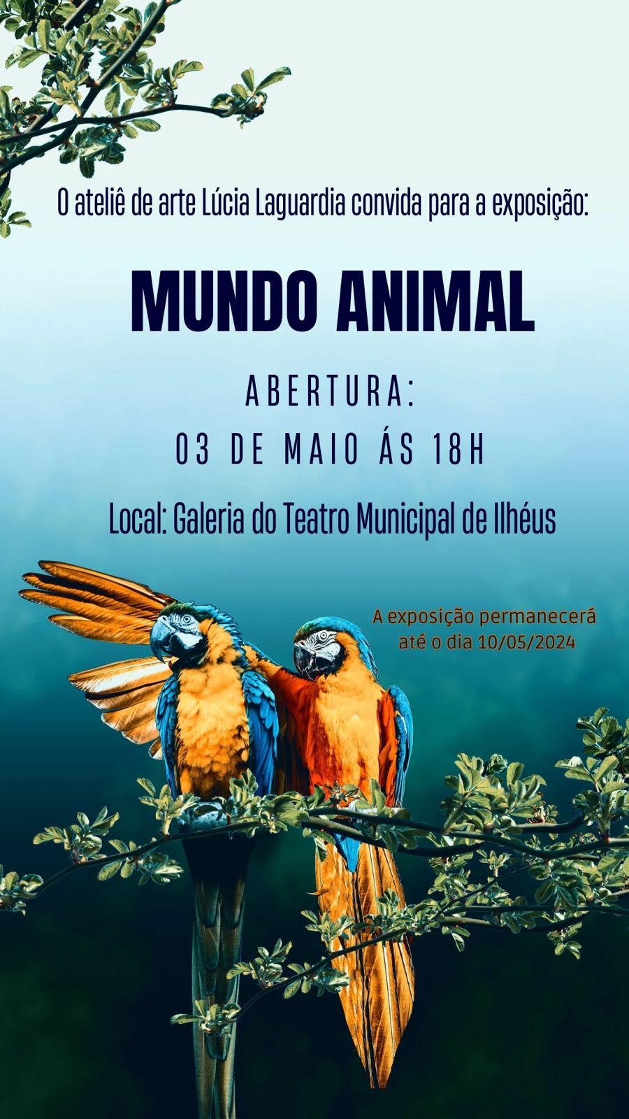 EXPOSIÇÃO VOLTADA AO MUNDO ANIMAL ACONTECE EM ILHÉUS A PARTIR DO DIA 3 DE MAIO