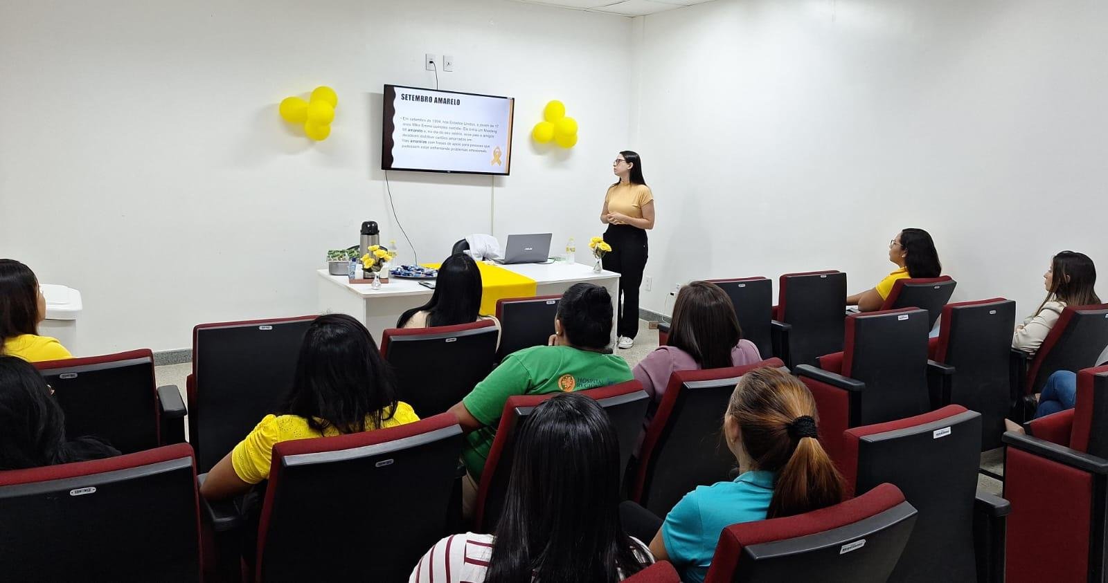 HOSPITAL REGIONAL COSTA DO CACAU PROMOVE AÇÃO DO SETEMBRO AMARELO 2024 COM PALESTRA E DINÂMICA MOTIVACIONAL