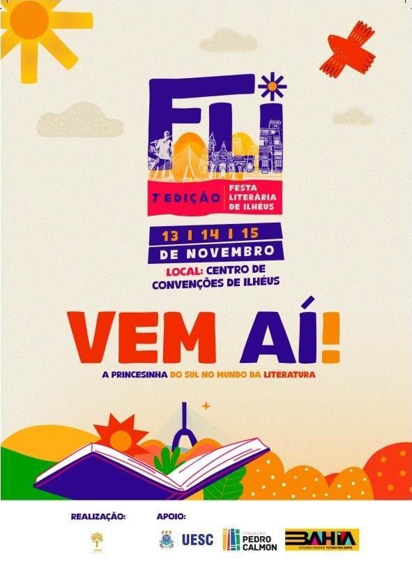 FESTA LITERÁRIA DE ILHÉUS TERÁ SUA MAIOR EDIÇÃO EM 2024