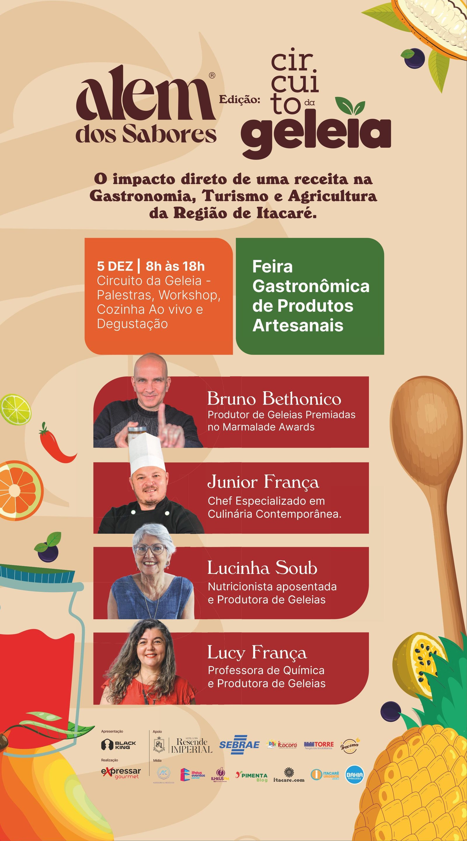 ITACARÉ RECEBE NESTA QUINTA-FEIRA, DIA 5, O CIRCUITO DA GELEIA NO RESENDE IMPERIAL HOTEL & SPA