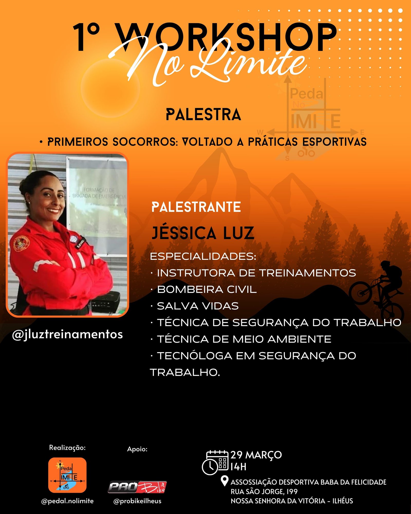 INSCRIÇÕES ABERTAS PARA O 1º WORKSHOP DO PEDAL NO LIMITE EM ILHÉUS