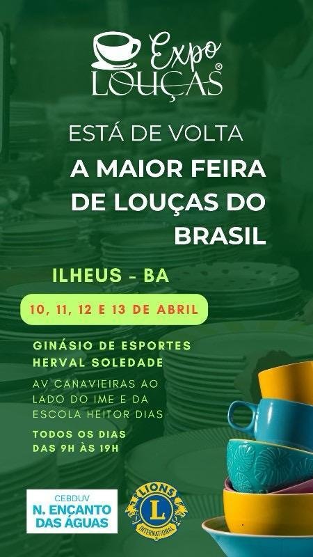 EXPO LOUÇAS CHEGA A ILHÉUS COM MILHARES DE PEÇAS DIRETO DA FÁBRICA