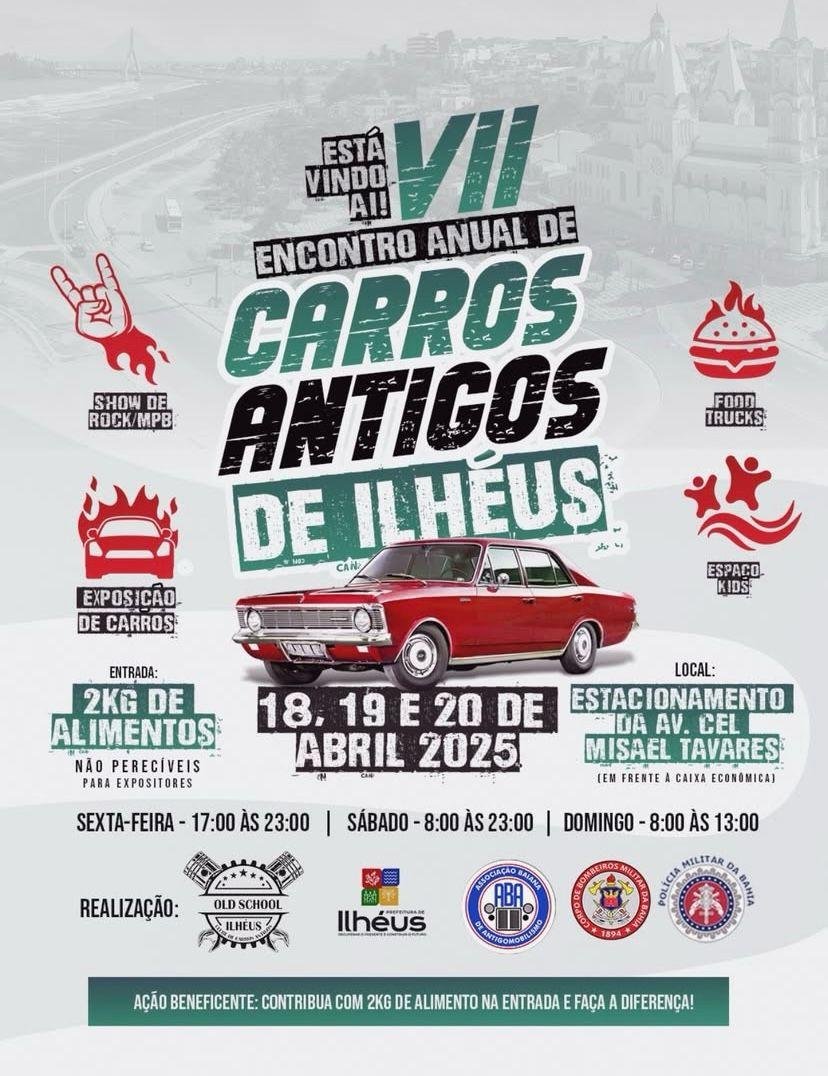 VI ENCONTRO ANUAL DE CARROS ANTIGOS COMEÇA NESTA SEXTA (18) EM ILHÉUS