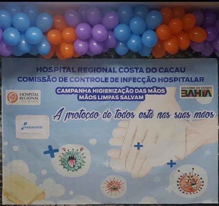 HOSPITAL REGIONAL COSTA DO CACAU REFORÇA IMPORTÂNCIA DA HIGIENIZAÇÃO DAS MÃOS PARA EVITAR INFECÇÕES