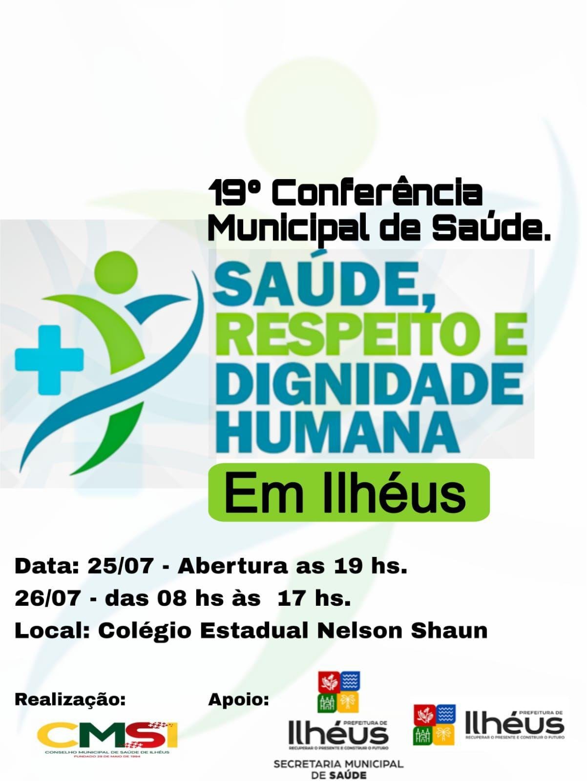 ILHÉUS SE PREPARA PARA CONFERÊNCIA MUNICIPAL DE SAÚDE NOS DIAS 25 E 26 DE JULHO