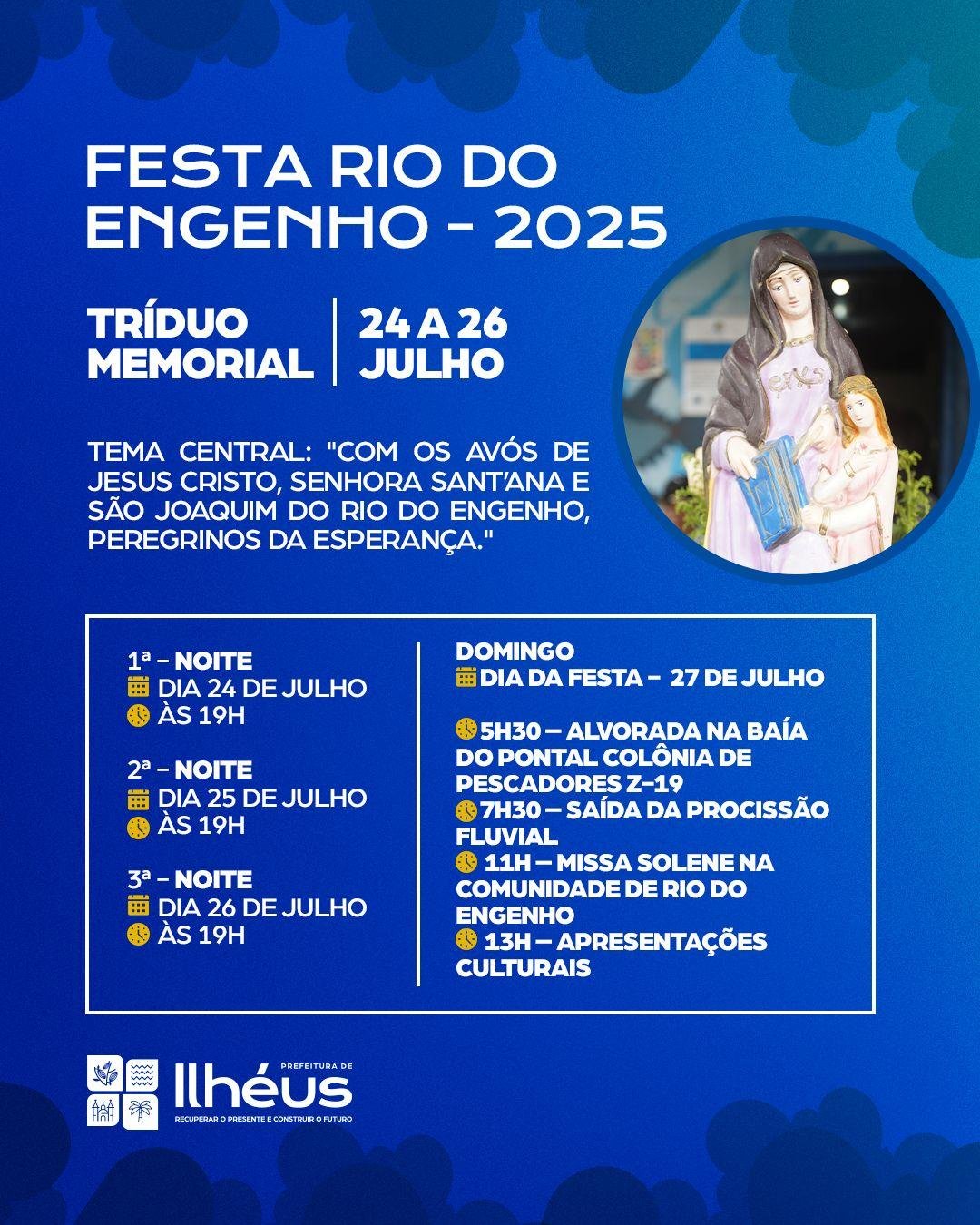 FESTA DE SENHORA SANT’ANA E SÃO JOAQUIM REÚNE TRADIÇÃO, FÉ E CULTURA NO RIO DO ENGENHO
