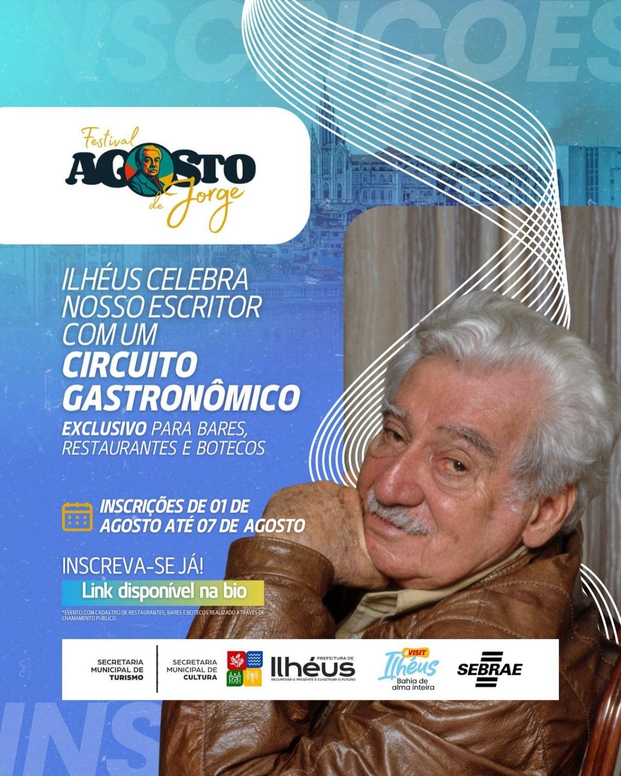 CIRCUITO GASTRONÔMICO CELEBRA JORGE AMADO COM SABORES INSPIRADOS NA CULTURA DE ILHÉUS CIRCUITO GASTRONÔMICO CELEBRA JORGE AMADO COM SABORES INSPIRADOS NA CULTURA DE ILHÉUS