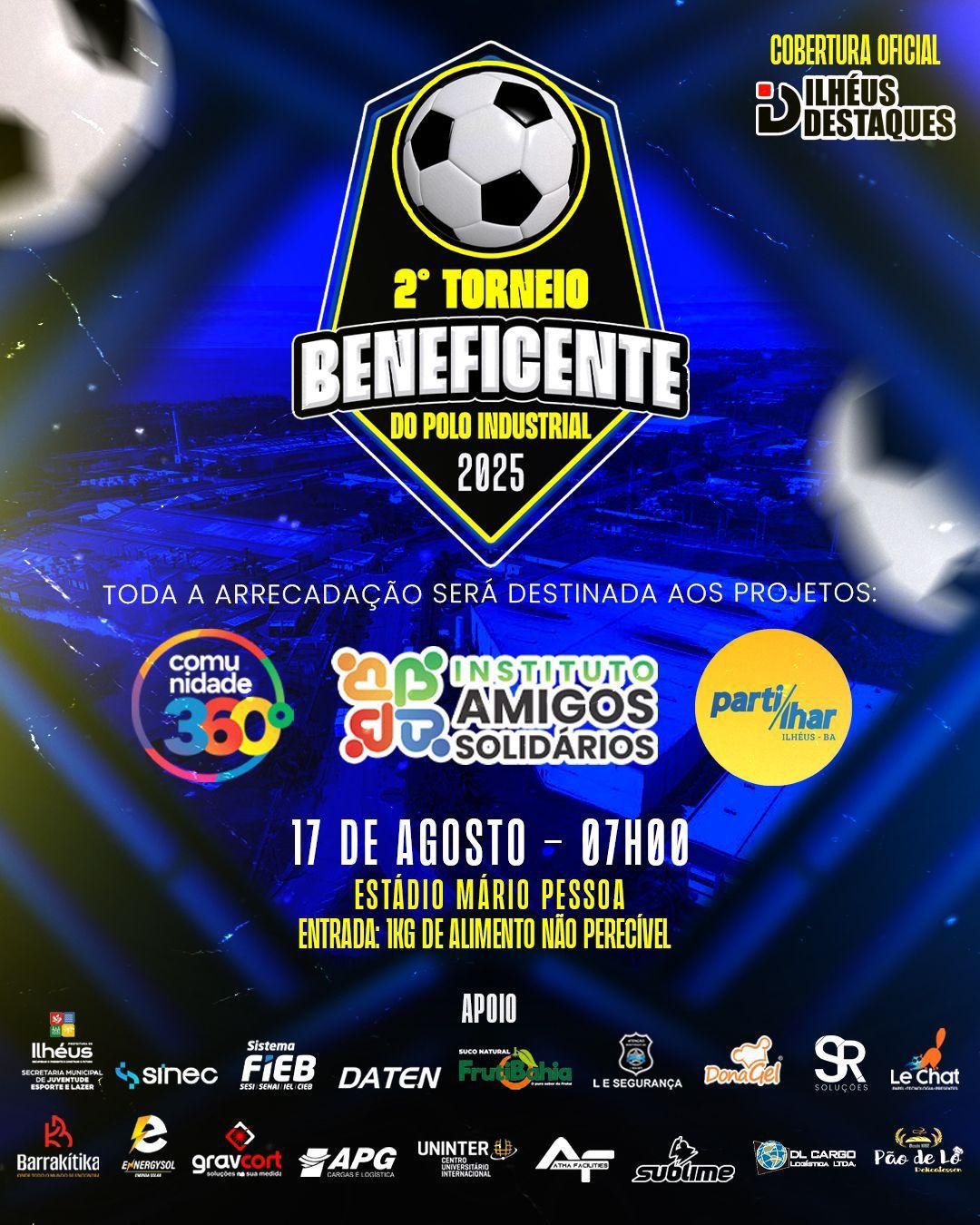 II TORNEIO BENEFICENTE DO POLO INDUSTRIAL SERÁ REALIZADO NESTE DOMINGO, 17