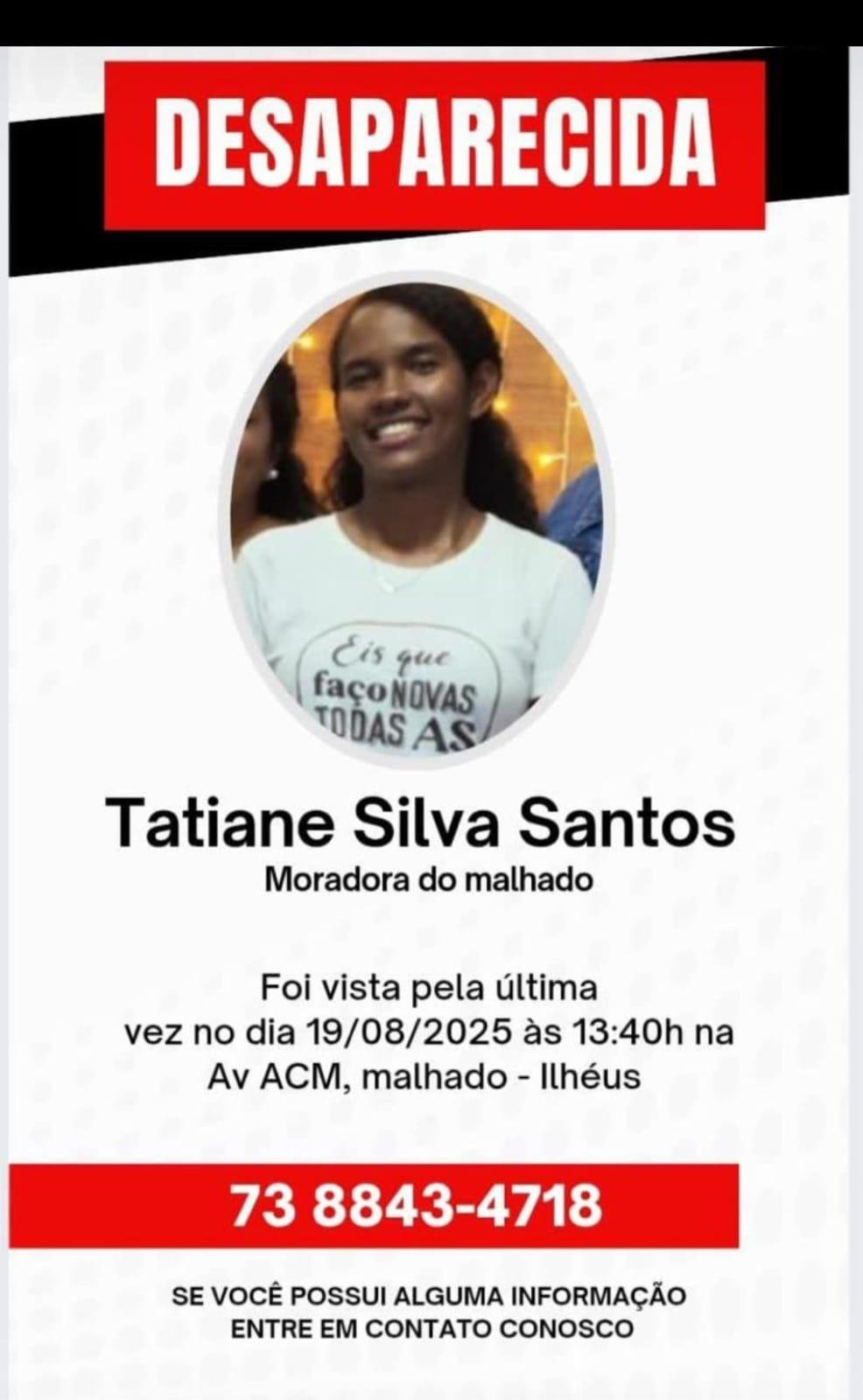 MULHER DESAPARECE NO BAIRRO DO MALHADO EM ILHÉUS