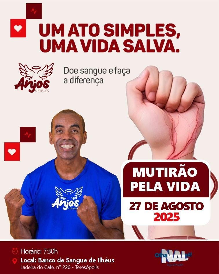 MUTIRÃO PELA VIDA INCENTIVA DOAÇÃO DE SANGUE EM ILHÉUS MUTIRÃO PELA VIDA INCENTIVA DOAÇÃO DE SANGUE EM ILHÉUS