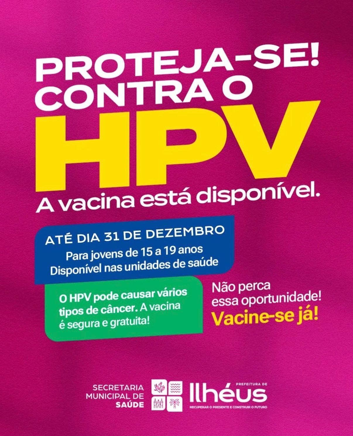 ILHÉUS REGISTRA APENAS 1,16% DO PÚBLICO-ALVO VACINADO CONTRA O HPV