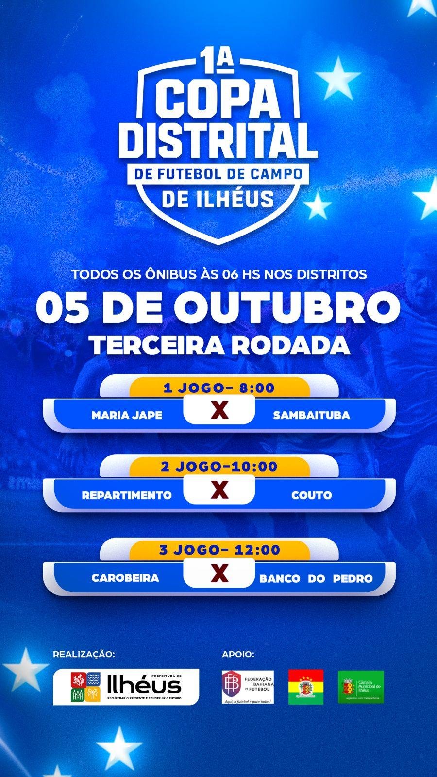 ESTÁDIO MÁRIO PESSOA RECEBE TERCEIRA RODADA DA I COPA DISTRITAL DE ILHÉUS