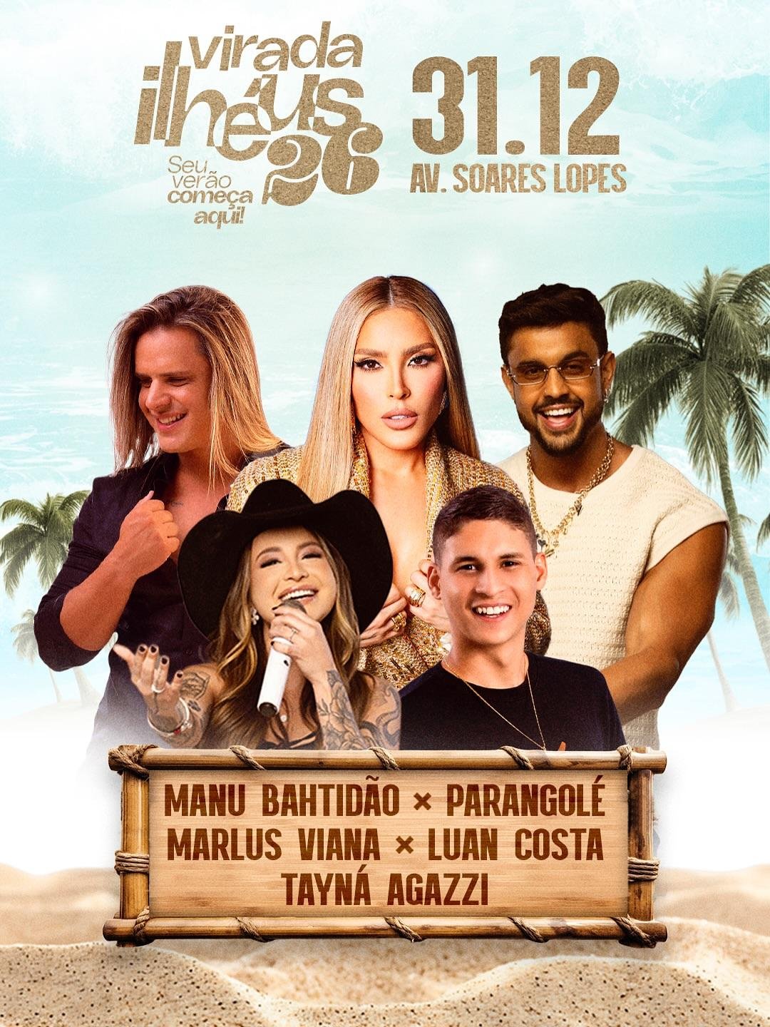 PREFEITO DE ILHÉUS, VALDERICO JÚNIOR, REVELA A PROGRAMAÇÃO DO FESTIVAL DA VIRADA 2026: VEJA QUEM SE APRESENTA EM CADA DIA