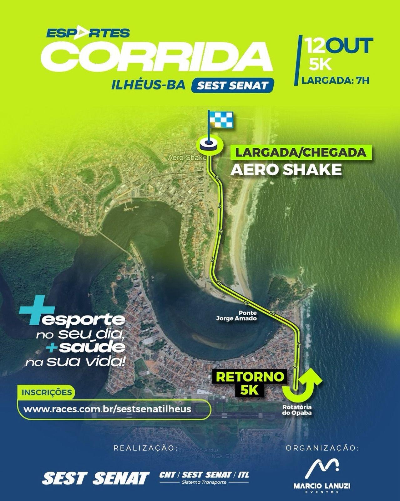 CORRIDA SEST SENAT PROMETE MOVIMENTAR ILHÉUS NESTE DOMINGO, 12