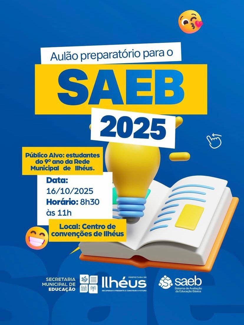 1º AULÃO “RUMO AO SAEB 2025” É REALIZADO NESTA QUINTA-FEIRA (16), COM ESTUDANTES DA REDE MUNICIPAL