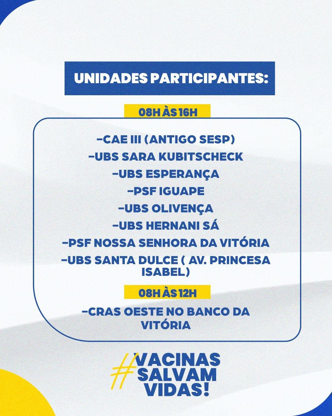 DIA D DE VACINAÇÃO ATUALIZA CADERNETAS DE CRIANÇAS E ADOLESCENTES NESTE SÁBADO (18) EM ILHÉUS