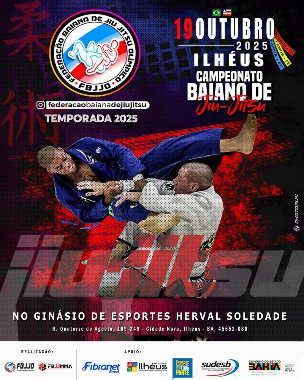 ILHÉUS SEDIA ETAPA DO CAMPEONATO BAIANO DE JIU-JITSU 2025 COM APOIO DA PREFEITURA