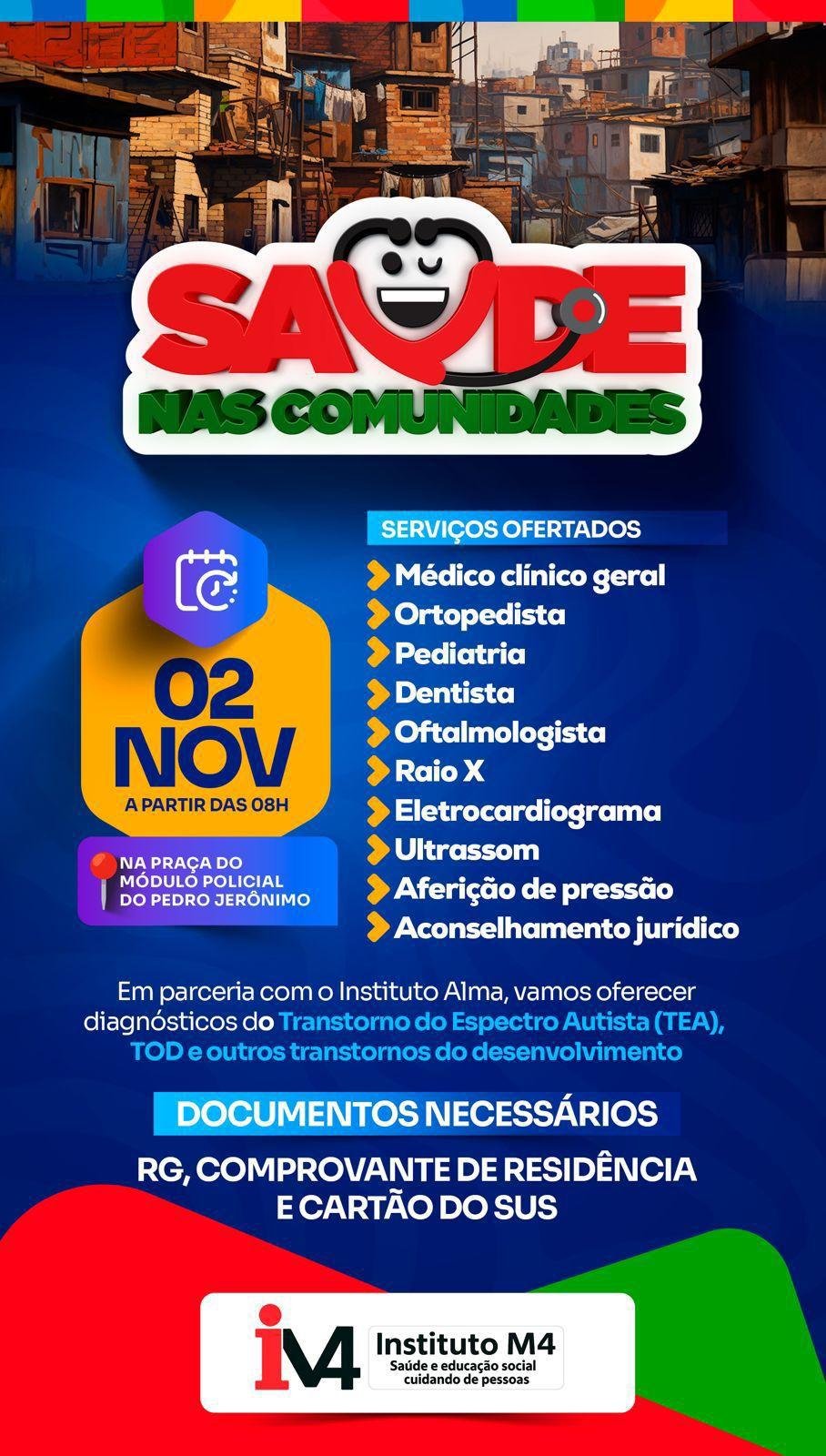 PROJETO SAÚDE NAS COMUNIDADES LEVA ATENDIMENTO MÉDICO E CIDADANIA PARA O BAIRRO PEDRO JERÔNIMO, EM ITABUNA PROJETO SAÚDE NAS COMUNIDADES LEVA ATENDIMENTO MÉDICO E CIDADANIA PARA O BAIRRO PEDRO JERÔNIMO, EM ITABUNA