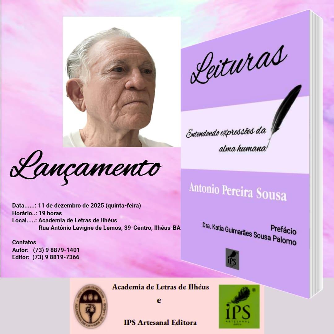 ACADEMIA DE LETRAS DE ILHÉUS SEDIARÁ O LANÇAMENTO DO 