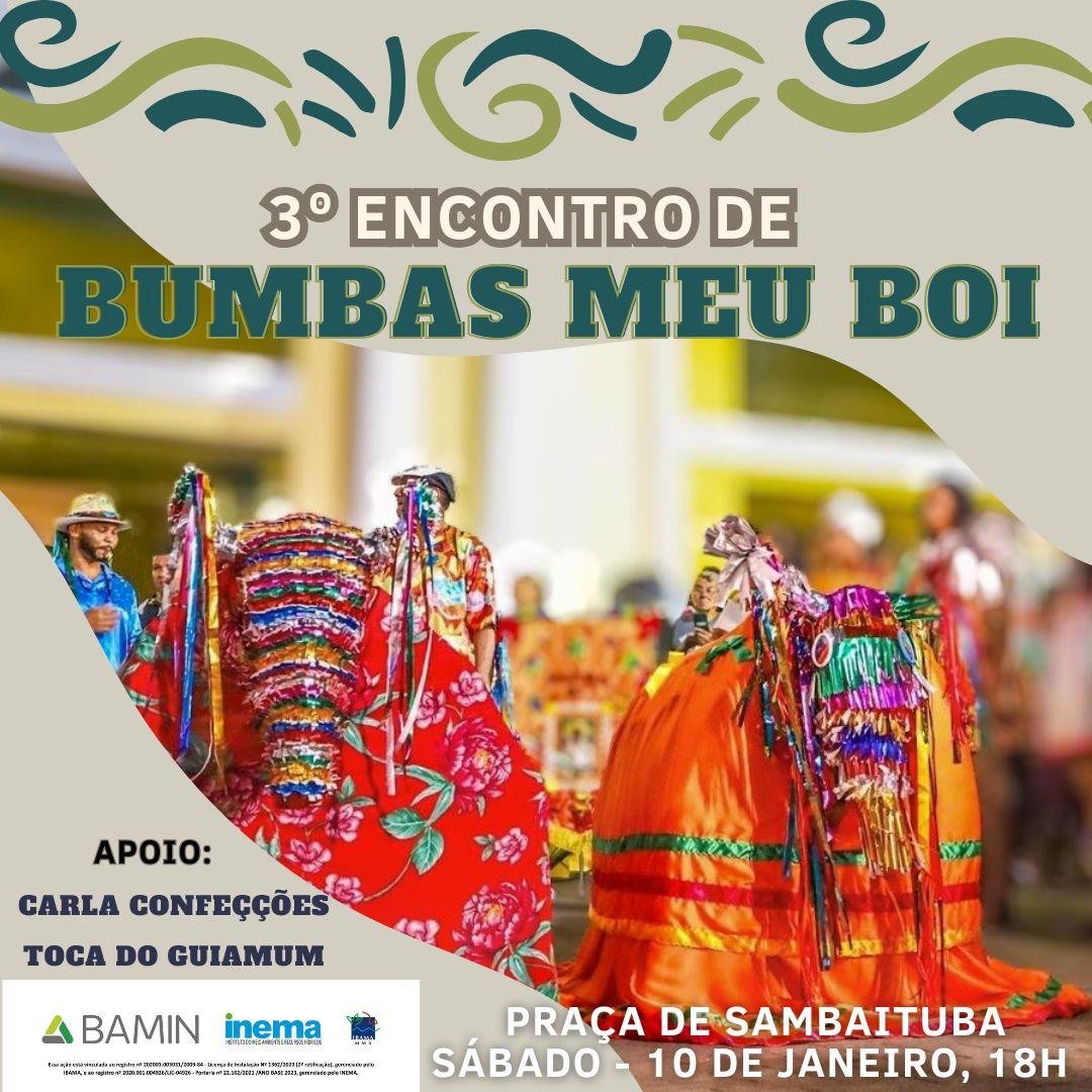 3º ENCONTRO DE BUMBAS MEU BOI SERÁ REALIZANDO EM SAMBAITUBA