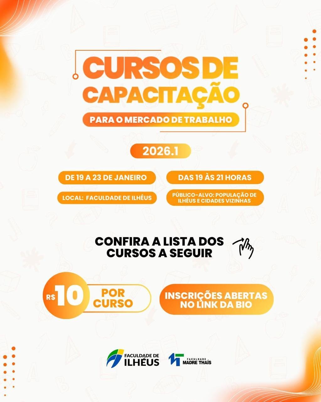 “É UMA SEMANA DE CAPACITAÇÃO VOLTADA PARA A COMUNIDADE”, DIZ ROBERTO GARCIA SOBRE A PROGRAMAÇÃO DA FACULDADE DE ILHÉUS