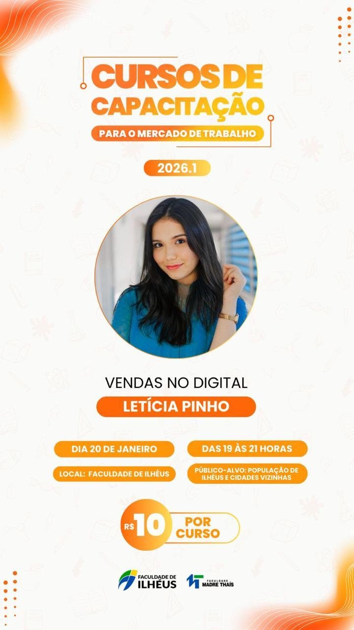 “É UMA SEMANA DE CAPACITAÇÃO VOLTADA PARA A COMUNIDADE”, DIZ ROBERTO GARCIA SOBRE A PROGRAMAÇÃO DA FACULDADE DE ILHÉUS
