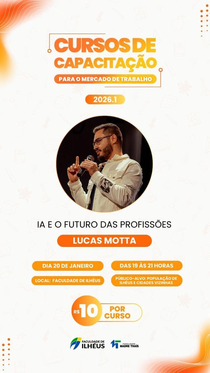 “É UMA SEMANA DE CAPACITAÇÃO VOLTADA PARA A COMUNIDADE”, DIZ ROBERTO GARCIA SOBRE A PROGRAMAÇÃO DA FACULDADE DE ILHÉUS