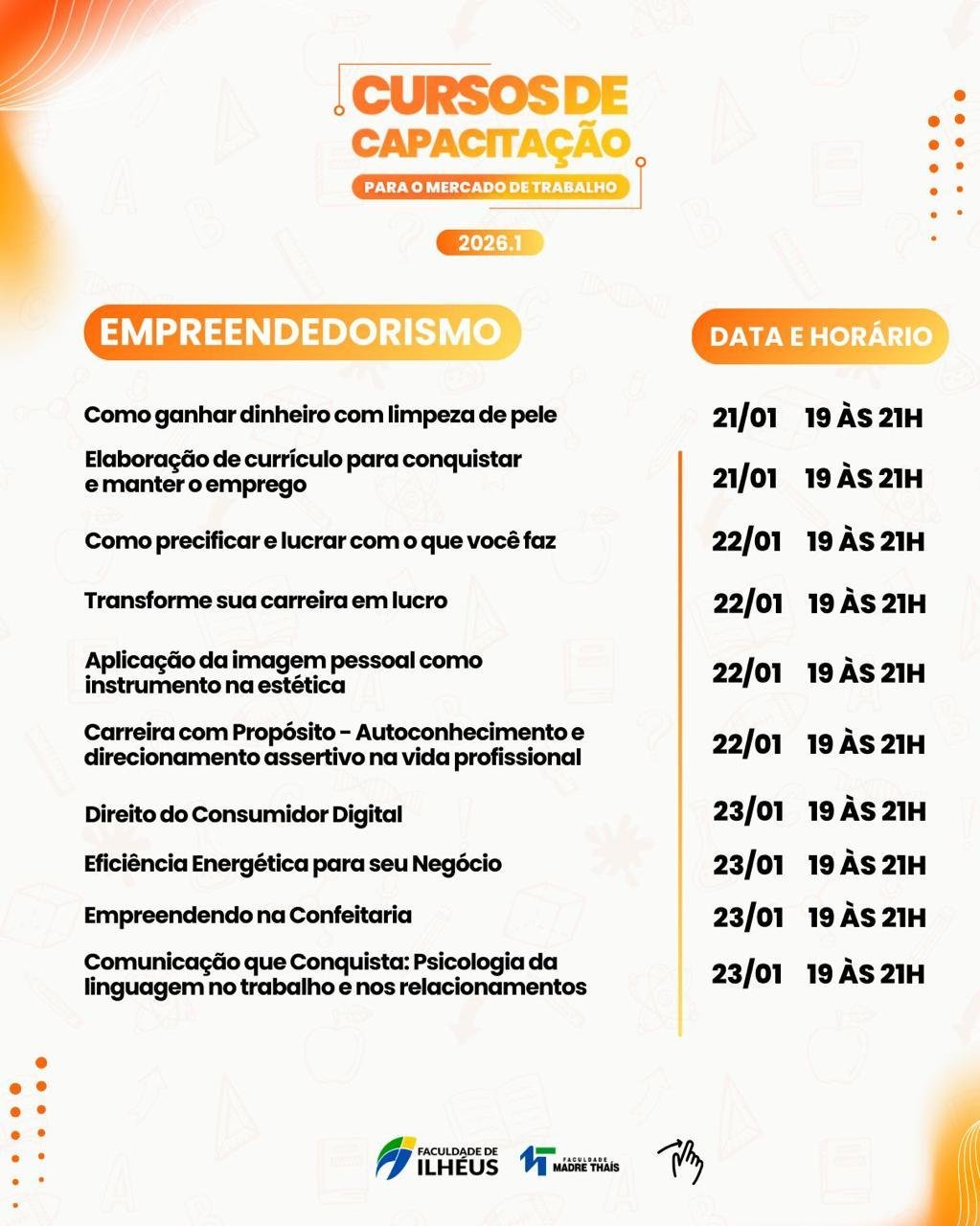 “É UMA SEMANA DE CAPACITAÇÃO VOLTADA PARA A COMUNIDADE”, DIZ ROBERTO GARCIA SOBRE A PROGRAMAÇÃO DA FACULDADE DE ILHÉUS