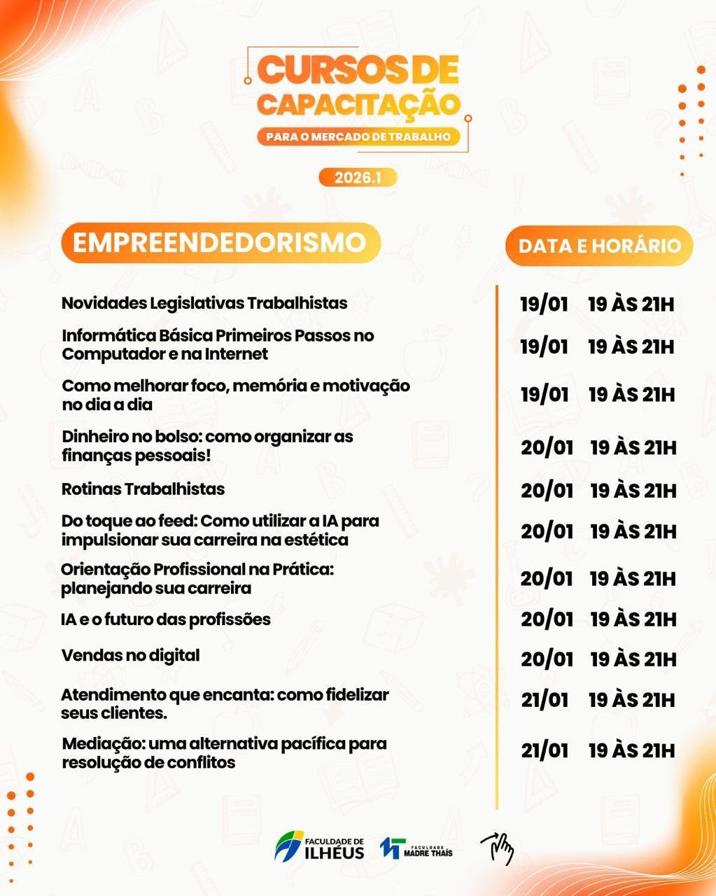 “É UMA SEMANA DE CAPACITAÇÃO VOLTADA PARA A COMUNIDADE”, DIZ ROBERTO GARCIA SOBRE A PROGRAMAÇÃO DA FACULDADE DE ILHÉUS