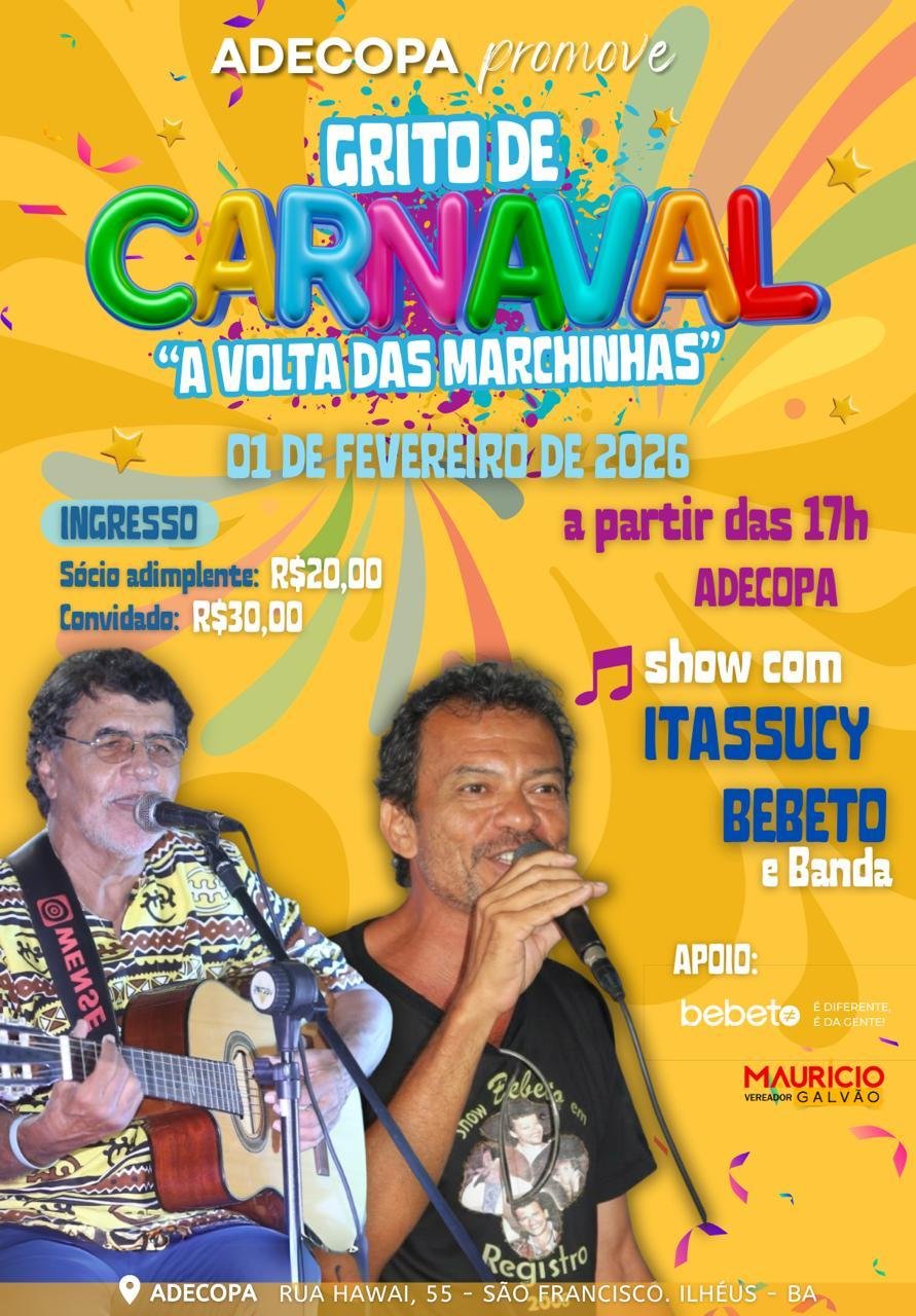 ADECOPA RESGATA A TRADIÇÃO DAS MARCHINHAS DE CARNAVAL EM ILHÉUS