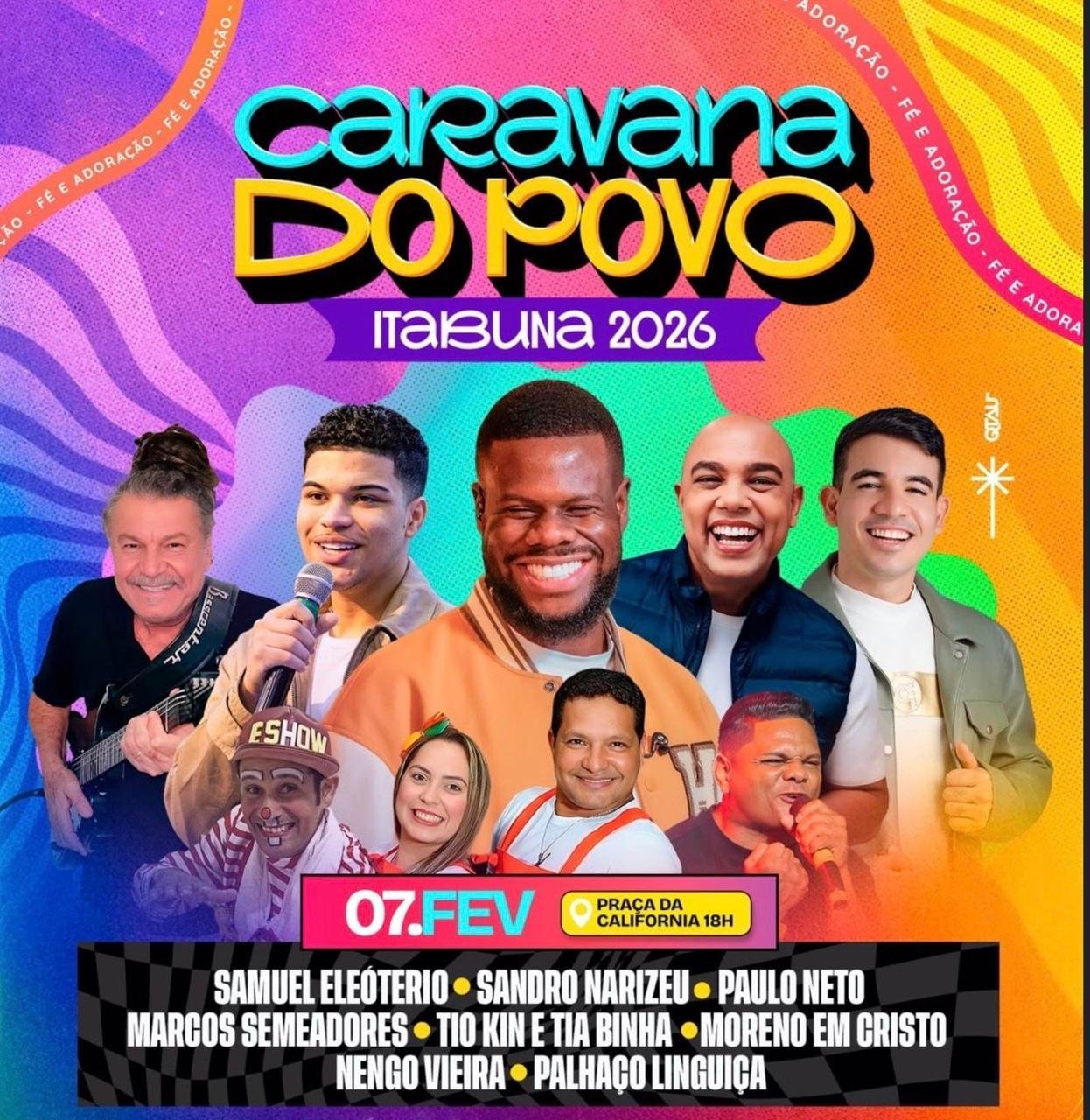 CARAVANA DO PANCADA CHEGA AO BAIRRO CALIFÓRNIA COM GRANDES NOMES DA MÚSICA GOSPEL