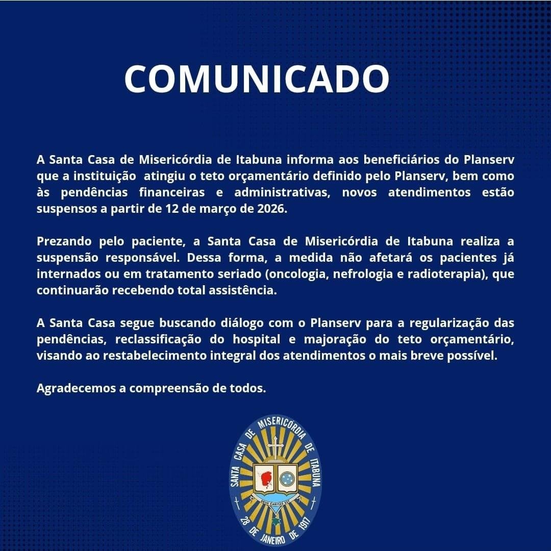 “SE NÃO EXISTE INADIMPLÊNCIA, POR QUE OS PRESTADORES ESTÃO SUSPENDENDO ATENDIMENTOS?” QUESTIONA VILA NOVA SOBRE CRISE NO PLANSERV