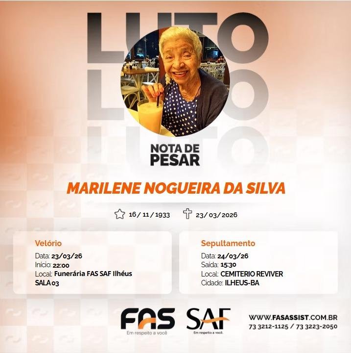 MORRE EM ILHÉUS A PROFESSORA APOSENTADA MARILENE NOGUEIRA DA SILVA, AOS 93 ANOS