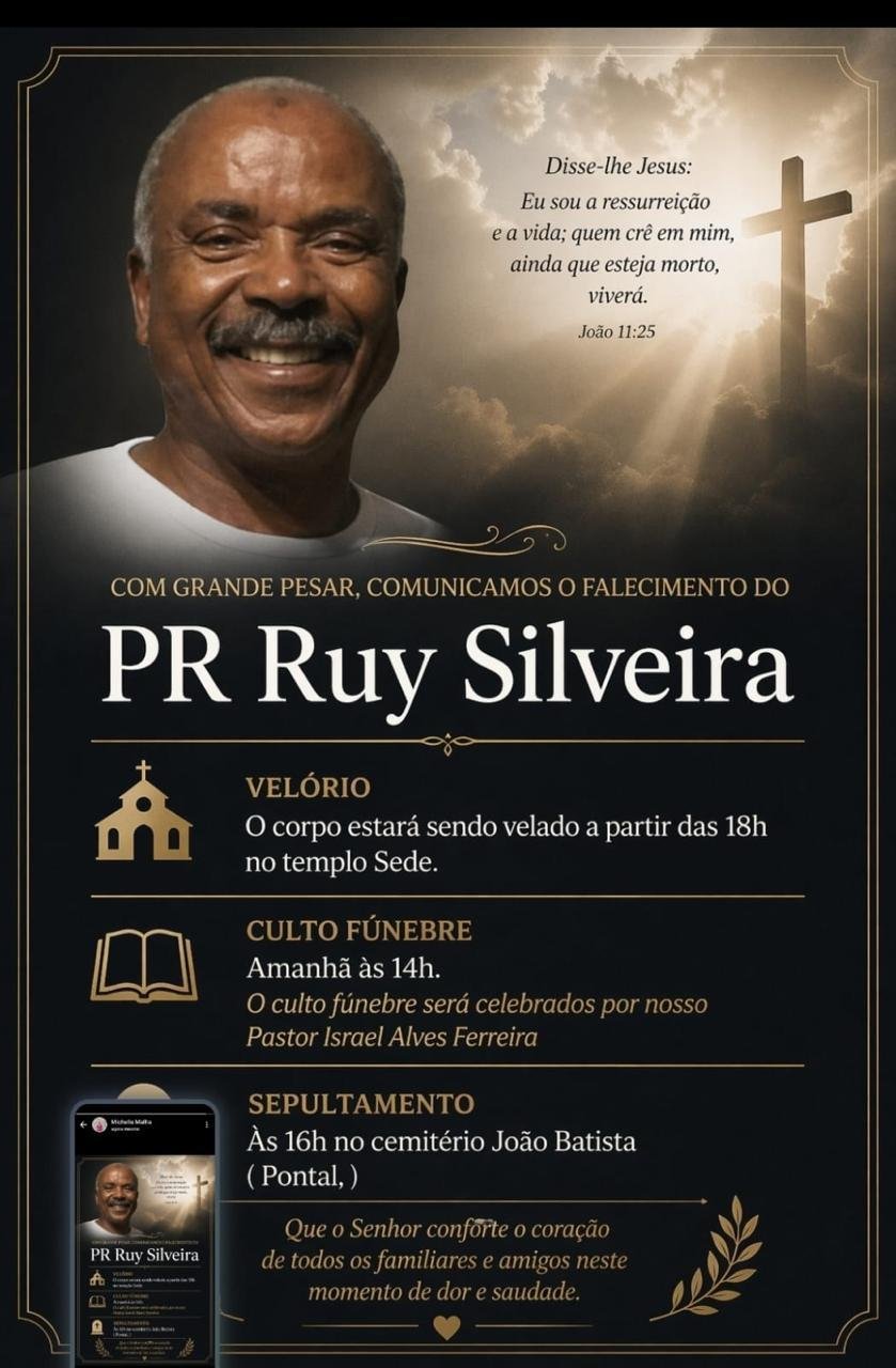 MORRE EM ILHÉUS O PASTOR RUY SILVEIRA, CONHECIDO COMO RUY CARTEIRO