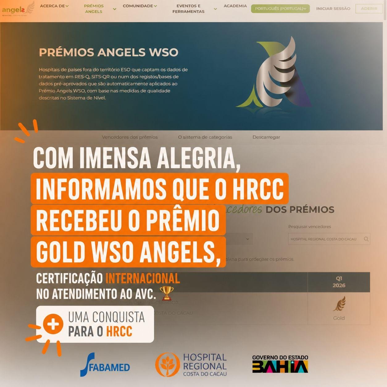 HRCC CONQUISTA CERTIFICAÇÃO INTERNACIONAL DE EXCELÊNCIA NO ATENDIMENTO AO AVC