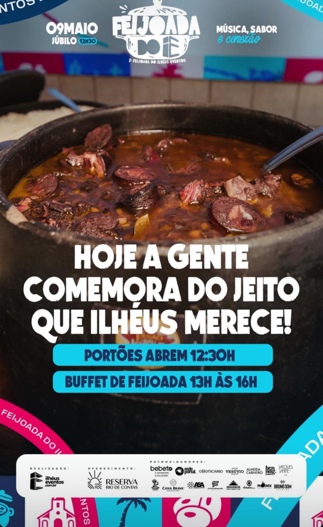 É HOJE! FEIJOADA DO ILHÉUS EVENTOS REÚNE SETE ATRAÇÕES E CERCA DE 10 HORAS DE FESTA EM ILHÉUS