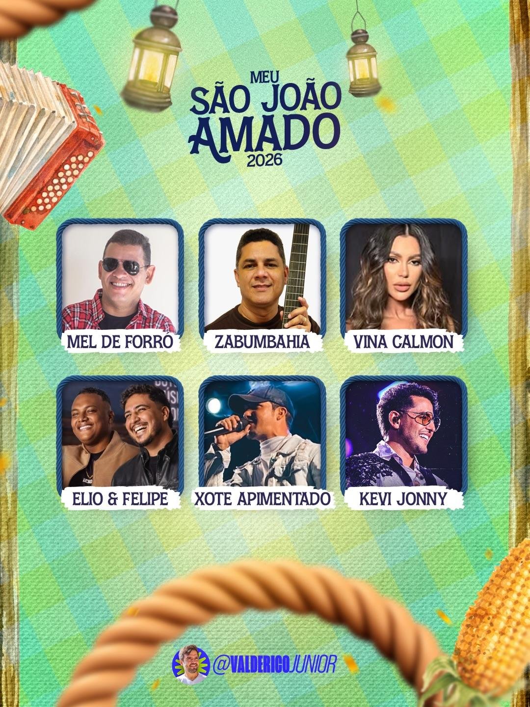 JOELMA, AMADO BATISTA, MAGNÍFICOS E CAVALEIROS DO FORRÓ ESTÃO NA GRADE DO “MEU SÃO JOÃO AMADO 2026” EM ILHÉUS