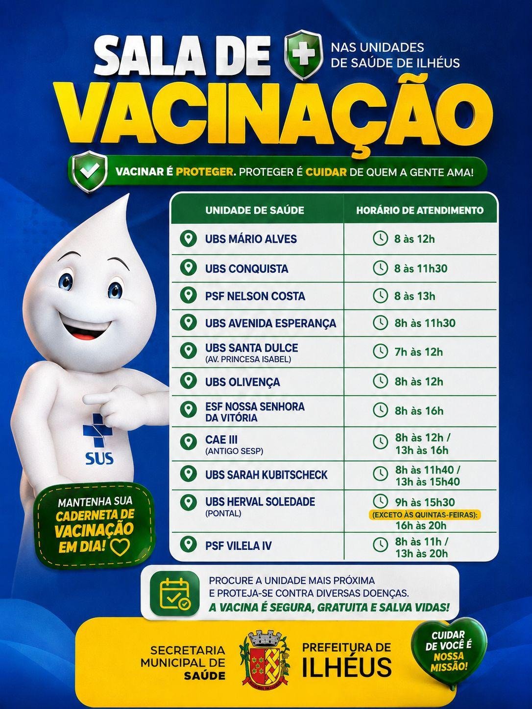 VACINAÇÃO CONTRA A GRIPE É AMPLIADA PARA TODA A POPULAÇÃO EM ILHÉUS