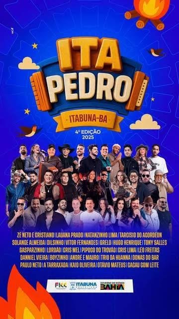 BOMBA: ITA PEDRO PODE SER CANCELADO; MP PEDE SUSPENSÃO DE PAGAMENTOS DE ARTISTAS E FESTA É ALVO DE INVESTIGAÇÃO BOMBA: ITA PEDRO PODE SER CANCELADO; MP PEDE SUSPENSÃO DE PAGAMENTOS DE ARTISTAS E FESTA É ALVO DE INVESTIGAÇÃO