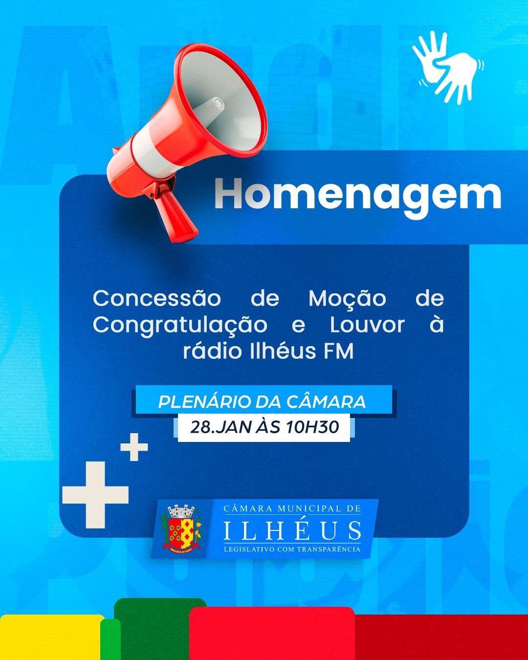 CÂMARA DE ILHÉUS PRESTA HOMENAGEM À RÁDIO ILHÉUS FM NO DIA DO ANIVERSÁRIO DA CIDADE