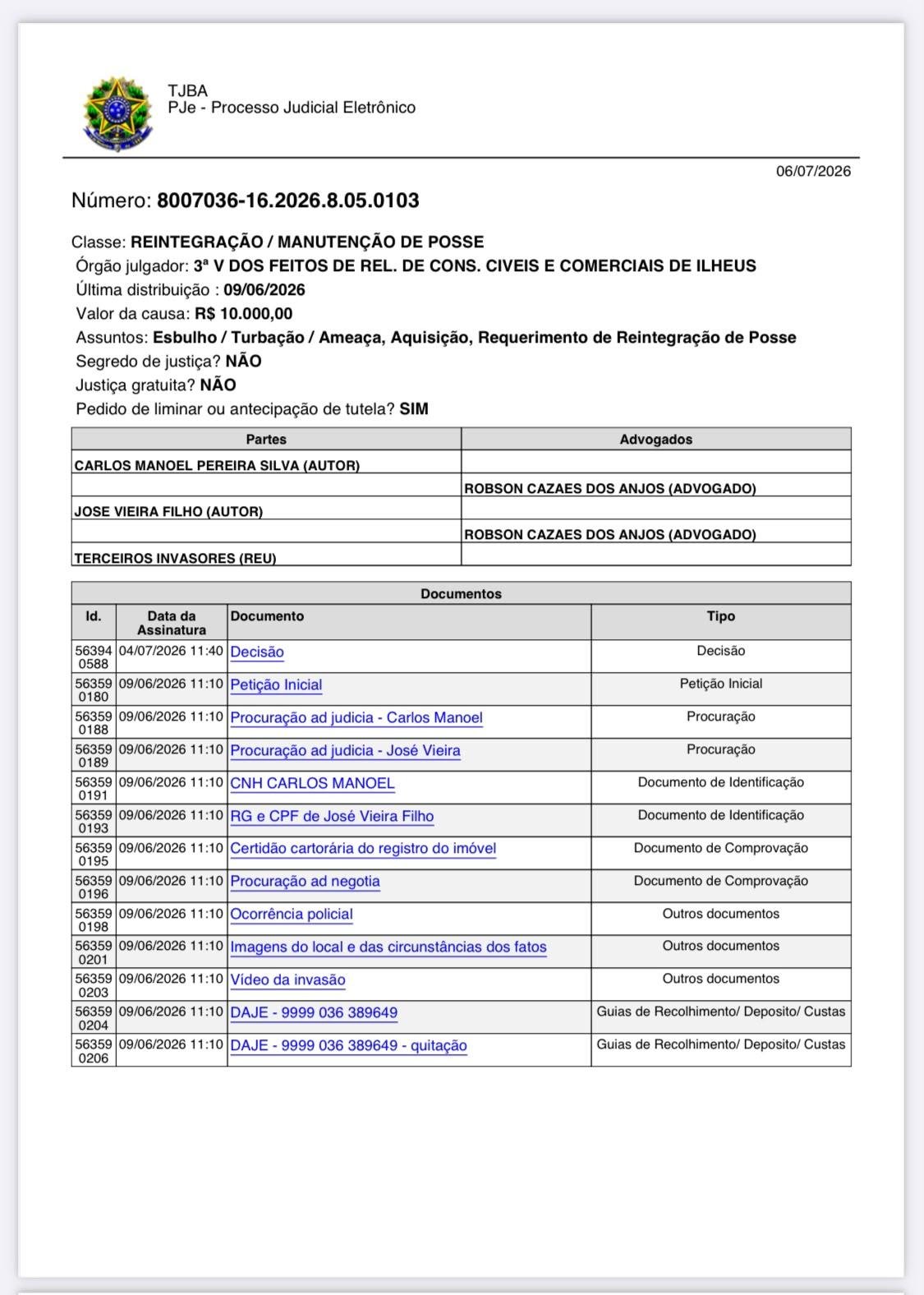 VINICIUS QUILOMBOLA E MAIS DE 400 FAMÍLIAS QUILOMBOLAS ENFRENTAM NA JUSTIÇA, POSSE DA HISTÓRICA FAZENDA SESMARIA TIJUCA VINICIUS QUILOMBOLA E MAIS DE 400 FAMÍLIAS QUILOMBOLAS ENFRENTAM NA JUSTIÇA, POSSE DA HISTÓRICA FAZENDA SESMARIA TIJUCA