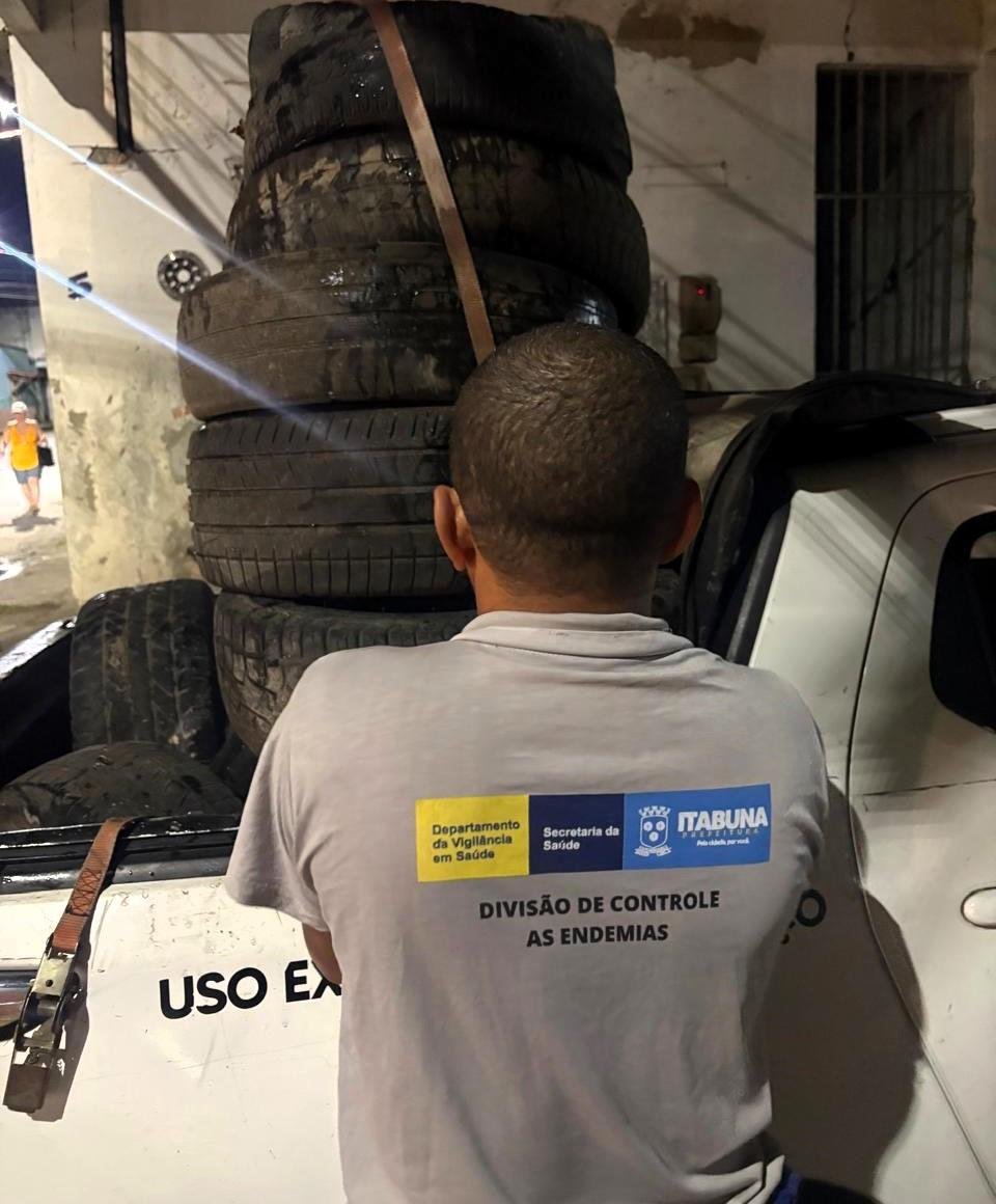 PREFEITURA DE ITABUNA REFORÇA COMBATE AO AEDES AEGYPTI COM O RECOLHIMENTO DE 500 PNEUS INSERVÍVEIS