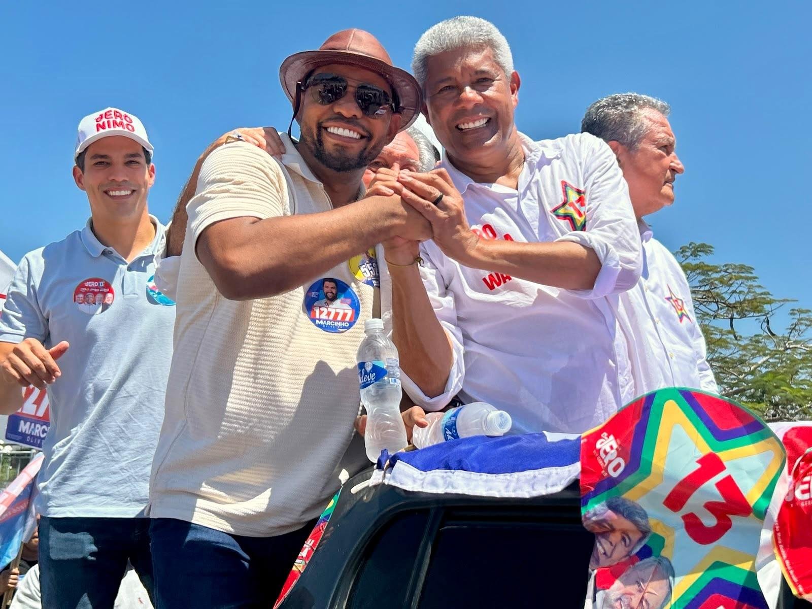 MAIS UM: EX-ALIADO DE ACM NETO, PREFEITO DE SANTALUZ REAFIRMA APOIO A JERÔNIMO EM CARREATA E FORTALECE BASE DO PT NO SISAL