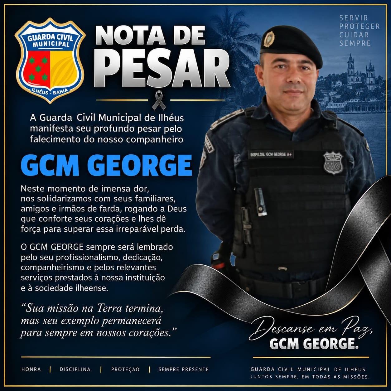 GUARDA CIVIL DE ILHÉUS MORRE APÓS INFARTO NESTA TERÇA-FEIRA (08)
