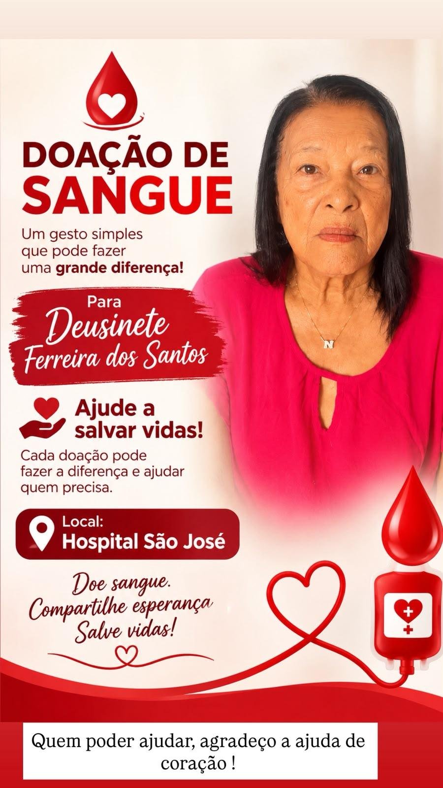 AUXILIAR DE ENFERMAGEM APOSENTADA PRECISA DE DOAÇÃO DE SANGUE EM ILHÉUS AUXILIAR DE ENFERMAGEM APOSENTADA PRECISA DE DOAÇÃO DE SANGUE EM ILHÉUS