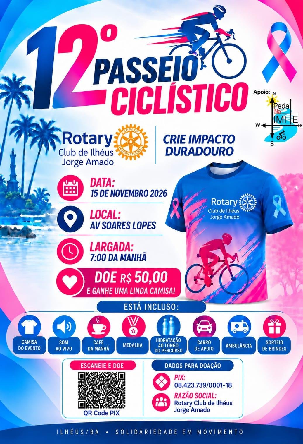 12º PASSEIO CICLÍSTICO DO ROTARY DE JORGE AMADO DEVE REUNIR MAIS DE MIL CICLISTAS 12º PASSEIO CICLÍSTICO DO ROTARY DE JORGE AMADO DEVE REUNIR MAIS DE MIL CICLISTAS