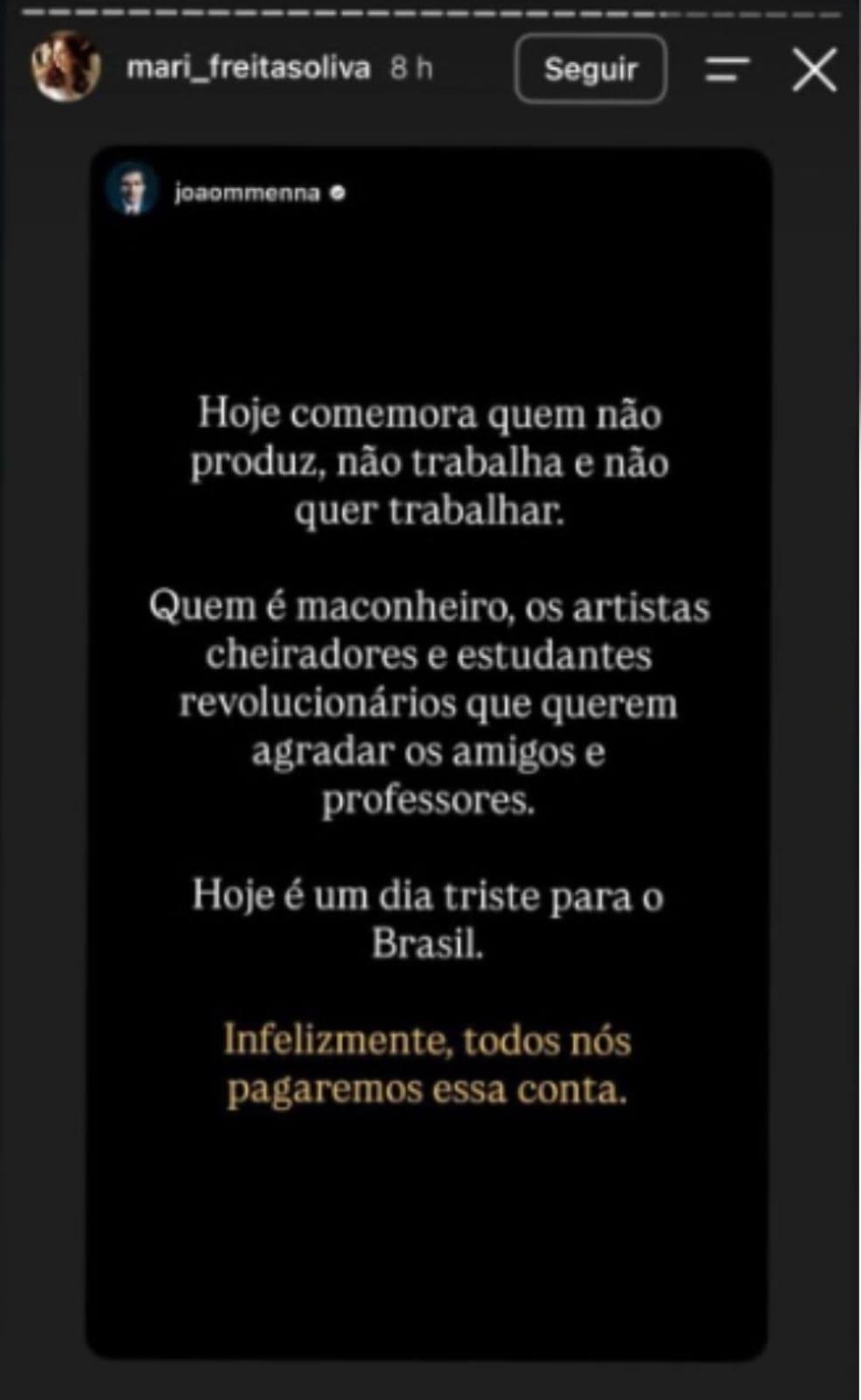 PRIMEIRA-DAMA DE JEQUIÉ COMPARTILHA POST QUE CHAMA ELEITORES DE LULA DE “MACONHEIROS” E “CHEIRADORES” PRIMEIRA-DAMA DE JEQUIÉ COMPARTILHA POST QUE CHAMA ELEITORES DE LULA DE “MACONHEIROS” E “CHEIRADORES”